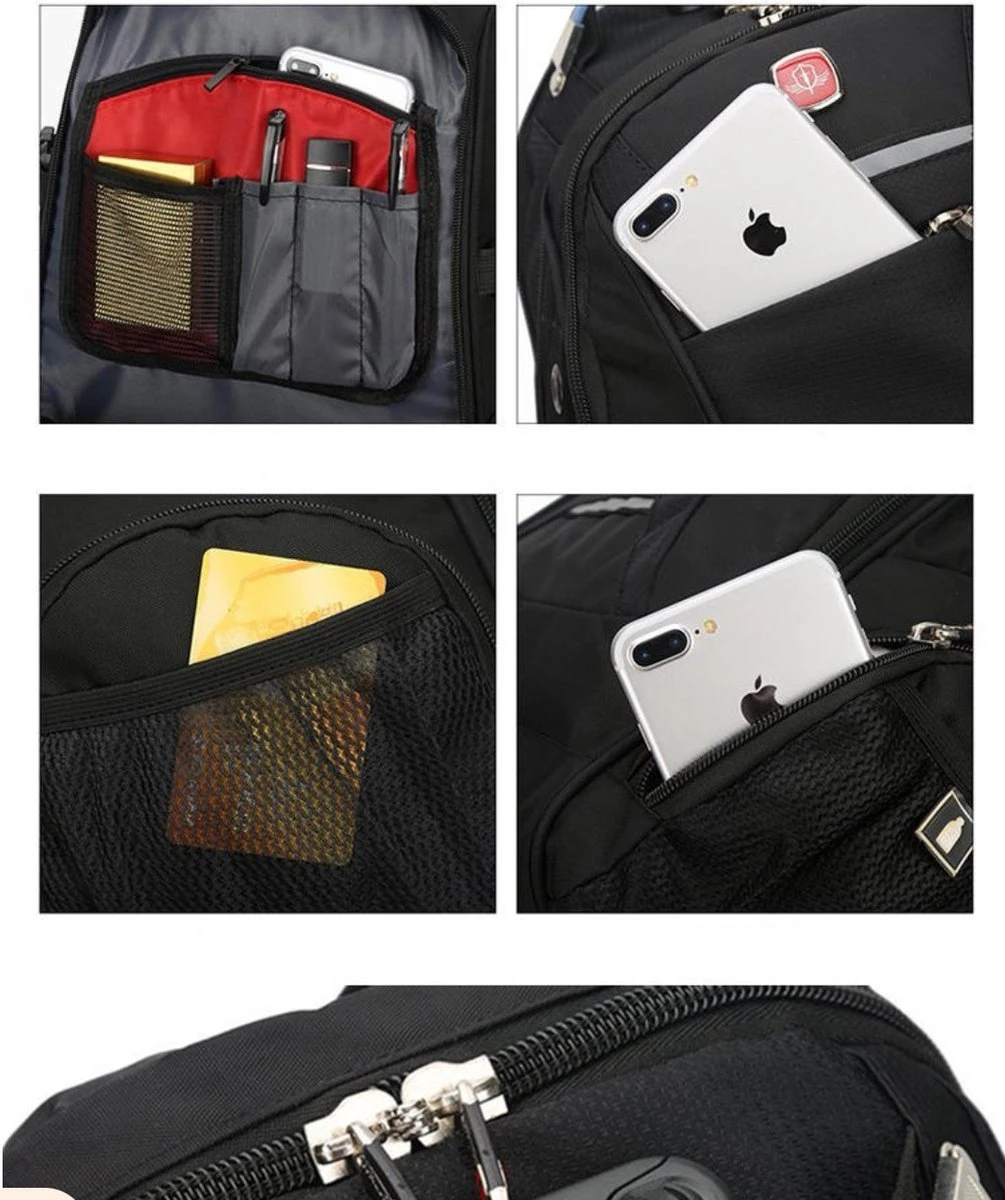 ASA-STAR Rugzak Met 2 USB Charging Anti-theft Laptopvak -Anti-Diefstal- Met Slot (zwart) - Inclusief 2 USB Oplaadstation- Backpack - School - Luxe Laptop Rugtas - Travel- Reistassen - Rugzak Slim Fit School/college Tas Jongens/meisjes -heren- Dames 13 ASA-STAR Rugzak Met 2 USB Charging Anti-theft Laptopvak -Anti-Diefstal- Met Slot (zwart) - Inclusief 2 USB Oplaadstation- Backpack - School - Luxe Laptop Rugtas - Travel- Reistassen - Rugzak Slim Fit School/college Tas Jongens/meisjes -heren- Dames - Afbeelding 11