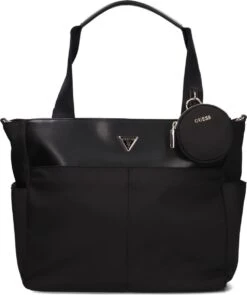 Guess Reistas / Weekendtas - 32 X 44 X 7 Cm - 10 Liter - Eco Gemma - Zwart -Bagage24 Winkel 1005x1200