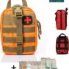 Alta-X Outdoor - EHBO Tas Oranje - Medicijntas - First Aid Bag - Jacht Survival Militaire Edc Pack Molle - Tactical Heuptas Outdoor Sos Pouch Leger Medische Kit Taille Riem Rugzak