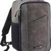 CabinMax Manhatten – Handbagage 20L – Rugzak – Schooltas - 40x20x25 Cm – Compact Reistas – Lichtgewicht – Grijs/Lavender -Bagage24 Winkel 1031x1200 1