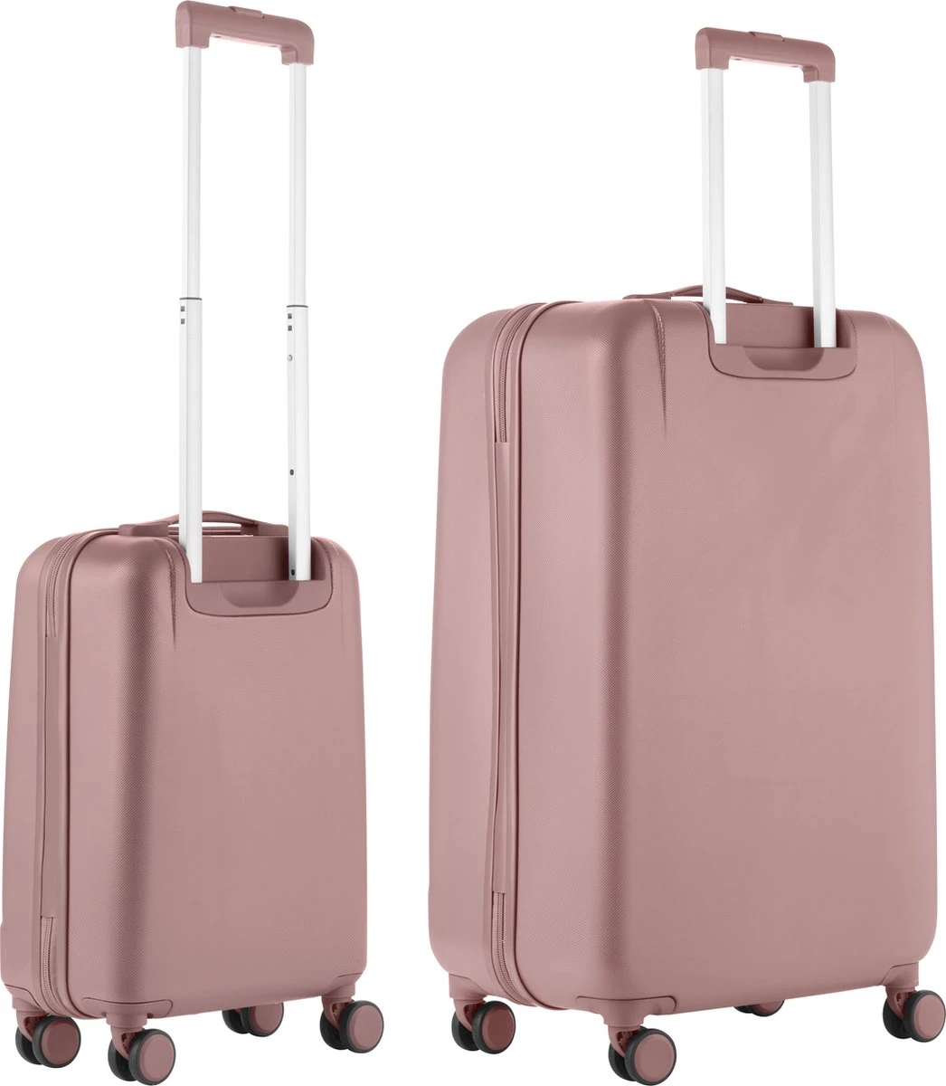CarryOn Skyhopper Kofferset – TSA Handbagage + Reiskoffer 78cm – Dubbele Wielen - Old Pink 4 CarryOn Skyhopper Kofferset – TSA Handbagage + Reiskoffer 78cm – Dubbele Wielen - Old Pink - Afbeelding 2