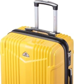 Tesla PC - Reiskoffer - 65 Cm - 4 Wielen - Geel -Bagage24 Winkel 1047x1200 2