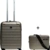 Benzi Barra - Set Van Handbagage Koffer + Beautycase - Champagne -Bagage24 Winkel 1058x1200