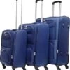 Castillo Travelerz 3 Delige Stoffen Kofferset - Expandable - Blauw
