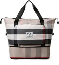 Handbagage Reistas - Multifunctionele - Reistas Voor Op Koffer - Opvouwbaar - Beige Roze