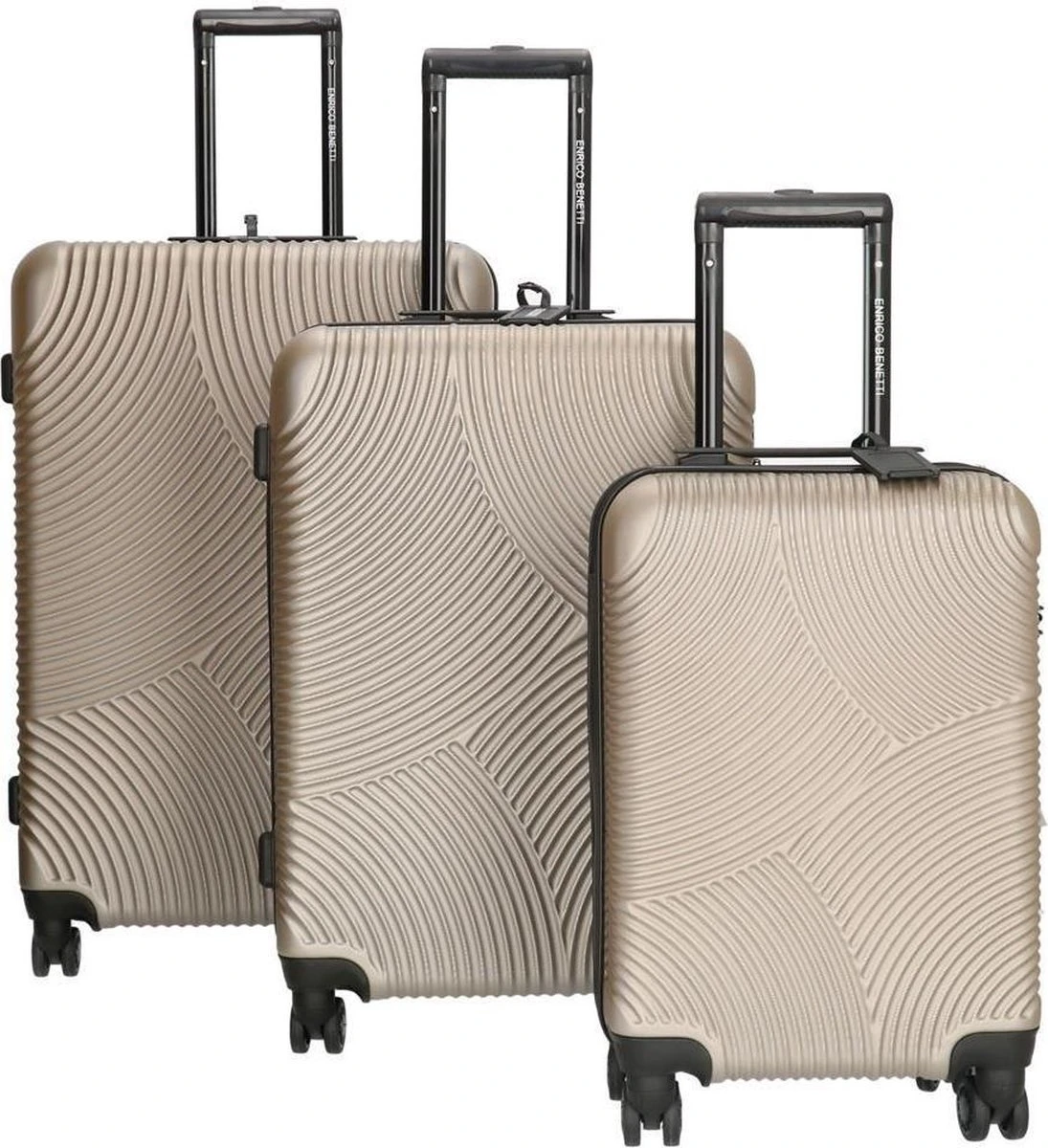 Enrico Benetti Louisville 39040 Driedelige Kofferset Hardcase ABS - Champagne 12 Enrico Benetti Louisville 39040 Driedelige Kofferset Hardcase ABS - Champagne - Afbeelding 10