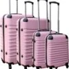 4 Delige ABS Lichtgewicht Harde Kofferset Met Cijferslot Licht Roze (228) Travelerz -Bagage24 Winkel 1100x1200