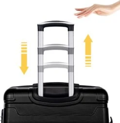 Merax 3-delig Kofferset Met TSA Slot - Trolleyset ABS 40L, 70L & 110 Liter - Zwart -Bagage24 Winkel 1168x1200