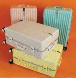 TOP AA Reis Kofferset - Trolleyset 3-delig Met TSA Slot Aluminum Frame, Kleine Cabine En Groot, ABS Luggage, (20+24+28 Inches 3 Pc Set), Roze/pink -Bagage24 Winkel 1176x1200