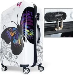 Monzana Hardcase Koffer Vlinder XL - Polycarbonaat 89L 75x49x29cm -Bagage24 Winkel 1178x1200