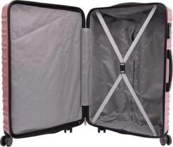 Tobeyz - Kofferset - 3-delig Roze Handbagage - Verrijdbaar Op 4 Wielen - Stevig ABS - Lichtgewicht, Trolley -Bagage24 Winkel 1200x1018