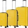 TravelZ Big Bars Kofferset - Trolleyset 3-delig Met TSA-slot - Geel -Bagage24 Winkel 1200x1059