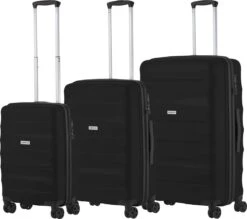 CarryOn Porter ® Kofferset - TSA Trolleyset 3-delig Met OKOBAN - Dubbele Wielen - Zwart