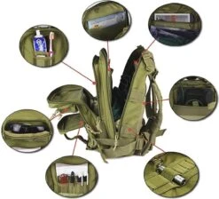 Tactical Backpack 30 L | Tactische Rugzak | Sport - School - Werk | Marine Groen - Backpack US Assault Molle Large - Rugzak -Marine Groen - 30 L -Bagage24 Winkel 1200x1089 1