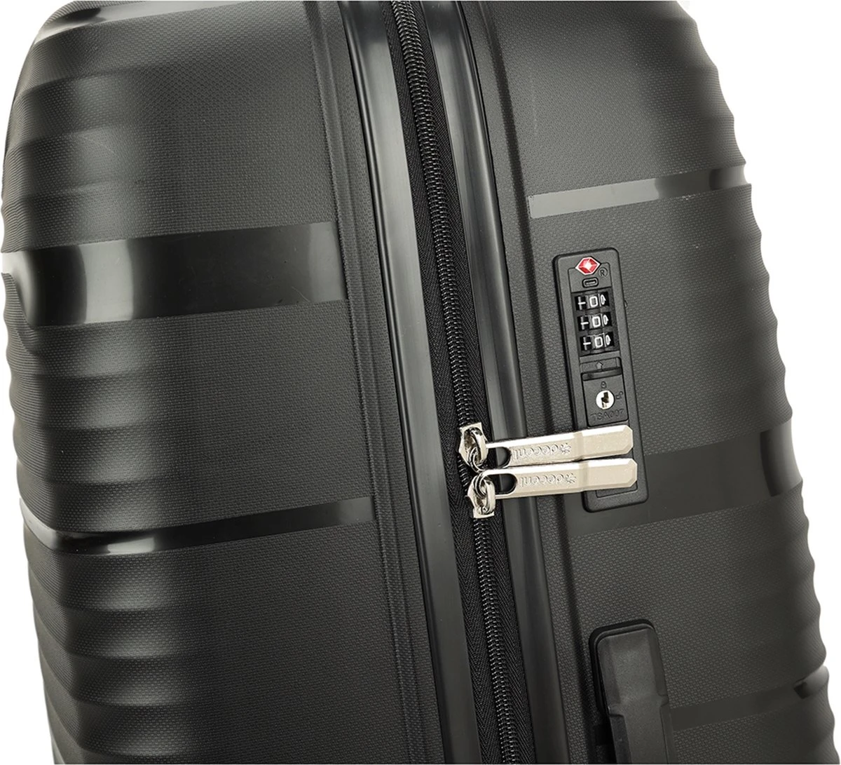 Decent EXPLORER PP Trolley 77 Cm - 106 Liter - TSA Slot - Black 7 Decent EXPLORER PP Trolley 77 Cm - 106 Liter - TSA Slot - Black - Afbeelding 5