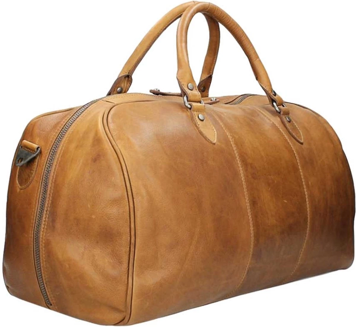 Chesterfield Leren Reistas / Weekendtas William - 40 Liter - Cognac 19 Chesterfield Leren Reistas / Weekendtas William - 40 Liter - Cognac - Afbeelding 17