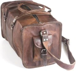 Duffeltas Weekendtas 50 X 24 X 24 Cm - Echte Leder - Cognac Bruin Leder – Reistas - Sporttas 22 Duffeltas Weekendtas 50 X 24 X 24 Cm - Echte Leder - Cognac Bruin Leder – Reistas - Sporttas -Bagage24 Winkel 1200x1115 1