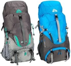 Abbey Rugzak Trekking Met Verstelsysteem - Sphere 60L - Antraciet/Grijs/Smaragd -Bagage24 Winkel 1200x1116 1
