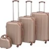 VidaXL Harde Rolkoffer Set Champagnekleurig 4-dlg -Bagage24 Winkel 1200x1121