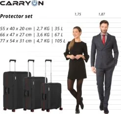 CarryOn Protector Luxe 3-delige Kofferset - Trolleyset Met TSA-kliksloten - Zwart 13 CarryOn Protector Luxe 3-delige Kofferset - Trolleyset Met TSA-kliksloten - Zwart -Bagage24 Winkel 1200x1130 2
