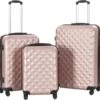 VidaXL 3-delige Harde Kofferset ABS Roségoud -Bagage24 Winkel 1200x1138