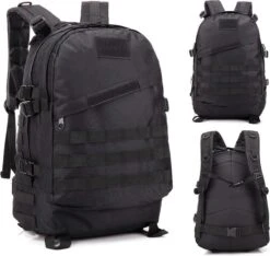 Leger Rugzak Zwart- Waterdichte Zwarte Rugzak - Outdoor - Kamperen - Backpack