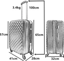 SB Travelbags 'Expandable' Bagage Koffer 65cm- Donker Grijs -Bagage24 Winkel 1200x1144