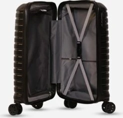 ©TROLLEYZ - Berlin No.11 - Trolley - 55cm Met Cijferslot - Dubbele Wielen - 360° Spinners - 100% Polypropyleen- Reiskoffer In Night Black -Bagage24 Winkel 1200x1150 2