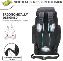 IBright XXL Tactical Backpack 100 Liter - Tactische Rugzak -Militaire Rugzak - Waterdicht - Zwart 14 IBright XXL Tactical Backpack 100 Liter - Tactische Rugzak -Militaire Rugzak - Waterdicht - Zwart -Bagage24 Winkel 1200x1154 2