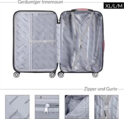 Monazana – Kofferset Exopack - 3-delig –TSA Slot – Wielen - Champagne -Bagage24 Winkel 1200x1158 2