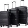 Merax 3-delig Kofferset Met TSA Slot - Trolleyset ABS 40L, 70L & 110 Liter - Zwart -Bagage24 Winkel 1200x1165