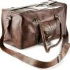 Duffeltas Weekendtas 50 X 24 X 24 Cm - Echte Leder - Cognac Bruin Leder – Reistas - Sporttas -Bagage24 Winkel 1200x1172