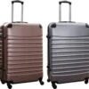 Travelerz Kofferset 2 Delige ABS Groot - Met Cijferslot - 95 Liter - Rose Goud - Zilver -Bagage24 Winkel 1200x1178