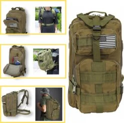 Tactical Backpack 30 L | Tactische Rugzak | Sport - School - Werk | Marine Groen - Backpack US Assault Molle Large - Rugzak -Marine Groen - 30 L -Bagage24 Winkel 1200x1185