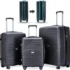 Legage Kofferset - Kofferset 3-Delig - Inclusief TSA Sloten - 1 Handbagage Koffer - Trolley - Zwart