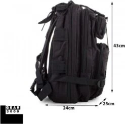 GEAR3000® - Tactical Backpack - Militaire Rugzak - 30L - Trekking Rugzak - Zwarte Editie -Bagage24 Winkel 1200x1191 4