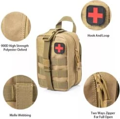Alta-X Outdoor - EHBO Tas Oranje - Medicijntas - First Aid Bag - Jacht Survival Militaire Edc Pack Molle - Tactical Heuptas Outdoor Sos Pouch Leger Medische Kit Taille Riem Rugzak -Bagage24 Winkel 1200x1191 5