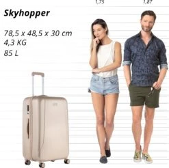 CarryOn Skyhopper Reiskoffer - 78cm TSA Trolley Met OKOBAN - Dubbele Wielen - Champagne -Bagage24 Winkel 1200x1196