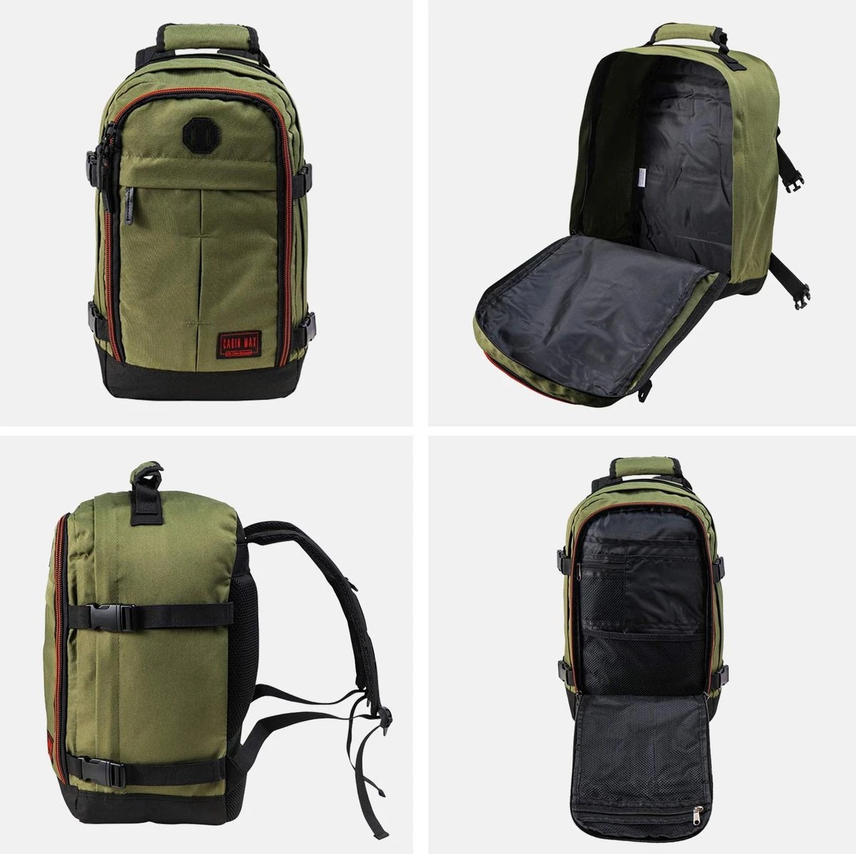 CabinMax Metz Reistas – Handbagage 20L – Rugzak – Schooltas - 40x25x20 Cm – Compact Backpack – Lichtgewicht – Khaki 7 CabinMax Metz Reistas – Handbagage 20L – Rugzak – Schooltas - 40x25x20 Cm – Compact Backpack – Lichtgewicht – Khaki - Afbeelding 5