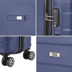 TravelZ Big Bars Kofferset - Trolleyset TSA 2-delig - Handbagage En Groot - Blauw -Bagage24 Winkel 1200x1200 157