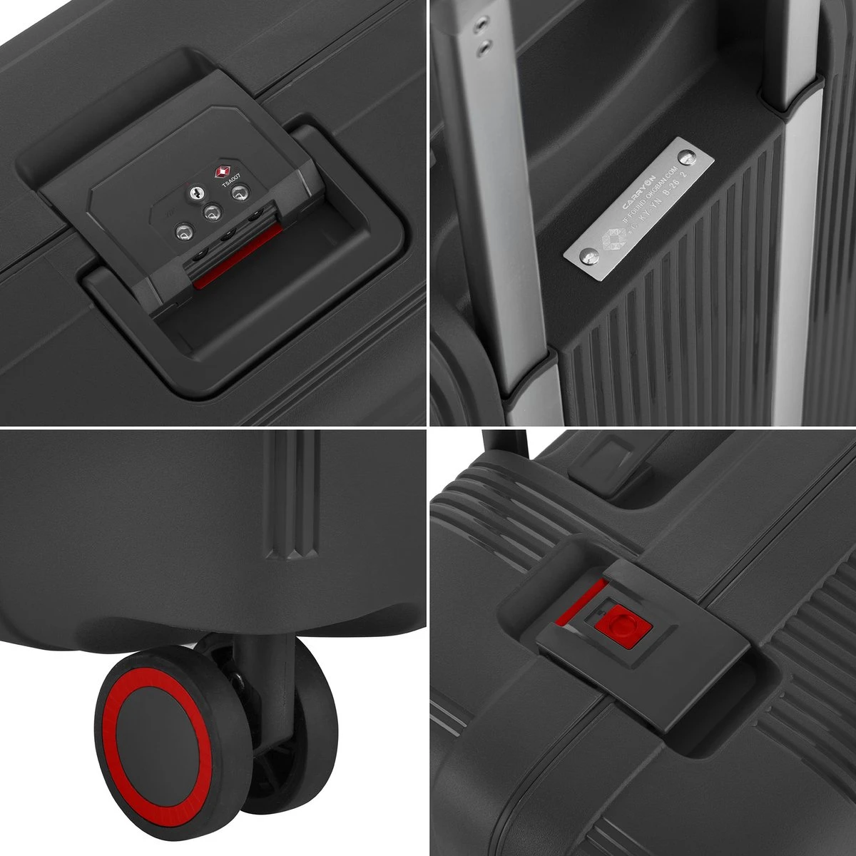 CarryOn Protector Luxe 3-delige Kofferset - Trolleyset Met TSA-kliksloten - Zwart 5 CarryOn Protector Luxe 3-delige Kofferset - Trolleyset Met TSA-kliksloten - Zwart - Afbeelding 3