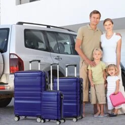 Merax 3-delig Kofferset Met TSA Slot - Trolleyset ABS 40L, 70L & 110 Liter - Blauw -Bagage24 Winkel 1200x1200 207