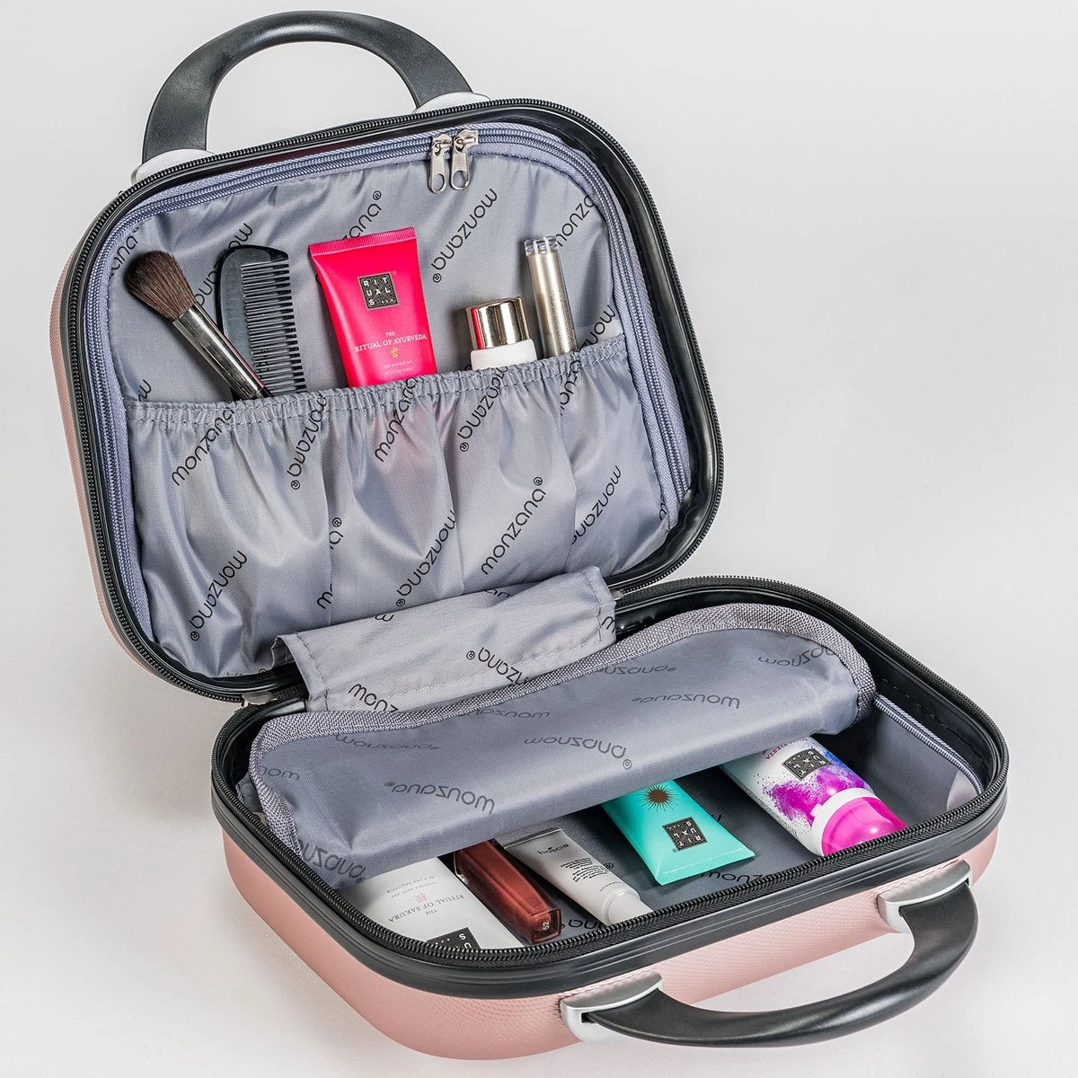 Monzana Hardcase Kofferset 4 Delig - Baseline Beautycase/M/L/XL - Rosé 11 Monzana Hardcase Kofferset 4 Delig - Baseline Beautycase/M/L/XL - Rosé - Afbeelding 9
