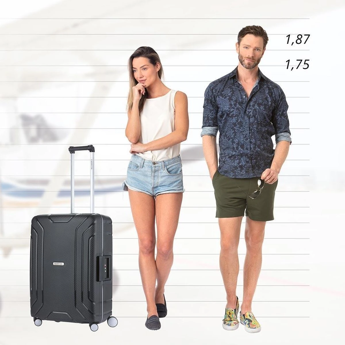 CarryOn Steward TSA Reiskoffer - 65cm Trolley Met Kliksloten - Dubbele Wielen - Zwart 4 CarryOn Steward TSA Reiskoffer - 65cm Trolley Met Kliksloten - Dubbele Wielen - Zwart - Afbeelding 2