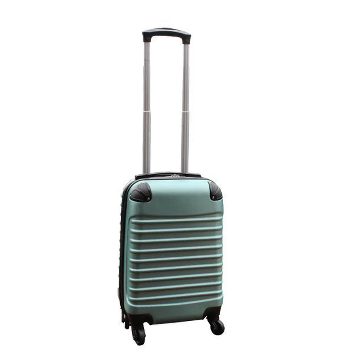 Travelerz Kofferset 2 Delig ABS Handbagage Koffers - Met Cijferslot - 27 Liter - Zwart - Groen 4 Travelerz Kofferset 2 Delig ABS Handbagage Koffers - Met Cijferslot - 27 Liter - Zwart - Groen - Afbeelding 2