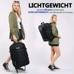 CabinMax Metz Reistas – Handbagage 20L – Rugzak – Schooltas - 40x25x20 Cm – Compact Backpack – Lichtgewicht – Zwart -Bagage24 Winkel 1200x1200 792