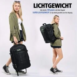 CabinMax Metz Reistas– Handbagage 44L- Rugzak – Schooltas - Backpack 55x40x20cm – Lichtgewicht - Zwart (MZ BK) -Bagage24 Winkel 1200x1200 804