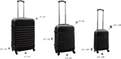 Kofferset 3 Delig - Koffers 3 - Zwart -Bagage24 Winkel 1200x591