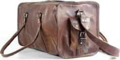 Duffeltas Weekendtas 50 X 24 X 24 Cm - Echte Leder - Cognac Bruin Leder – Reistas - Sporttas 25 Duffeltas Weekendtas 50 X 24 X 24 Cm - Echte Leder - Cognac Bruin Leder – Reistas - Sporttas -Bagage24 Winkel 1200x608
