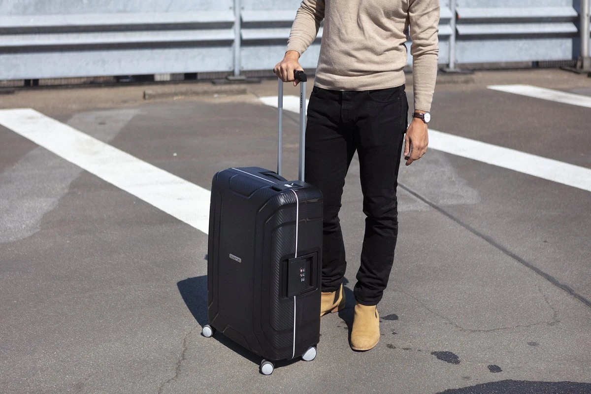 CarryOn Steward TSA Reiskoffer - 65cm Trolley Met Kliksloten - Dubbele Wielen - Zwart 14 CarryOn Steward TSA Reiskoffer - 65cm Trolley Met Kliksloten - Dubbele Wielen - Zwart - Afbeelding 12